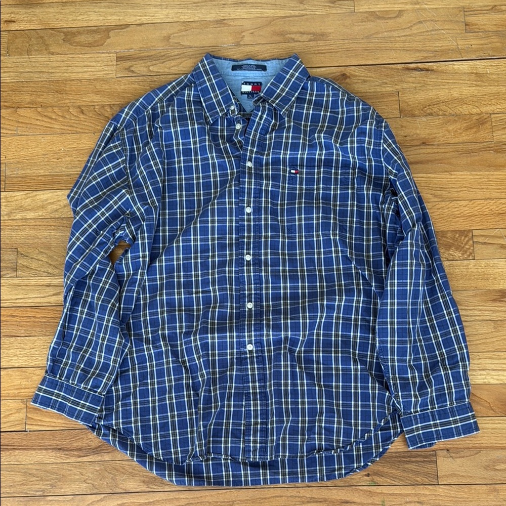 Tommy Hilfiger Blue Casual Button Down Shirt